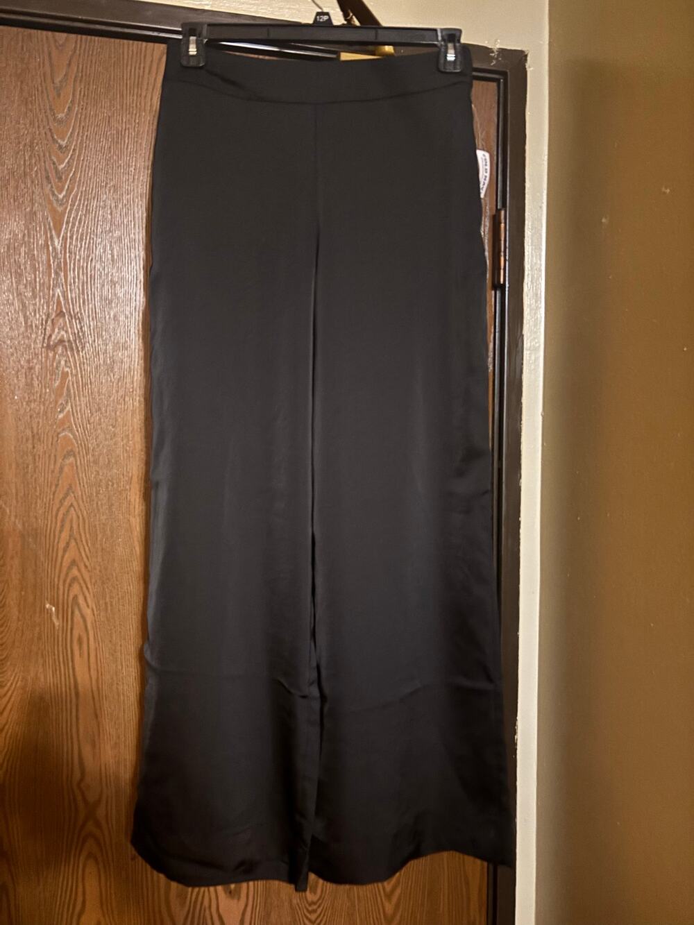 NWT Old Navy Black Silky Wide-Leg High-Rise Workwear Professional Pants/Trousers